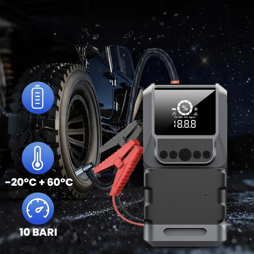 Jump starter radi od -20 do +60 stepeni