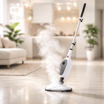 Parni mop u dnevnoj sobi – para bez hemije