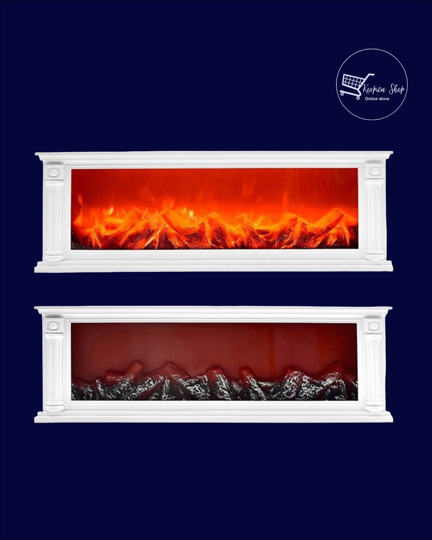 Električni LED kamin - efekat plamena