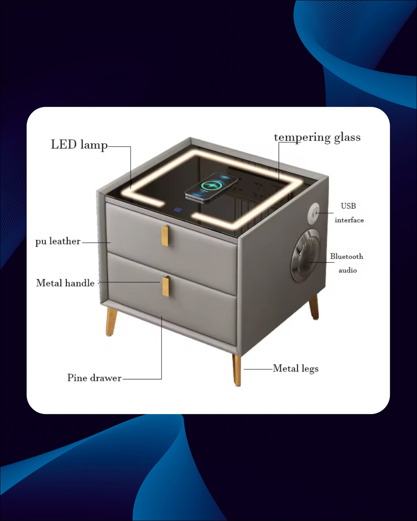 Deluxe pametni noćni ormarić