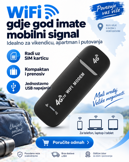 4G WiFi modem – internet gdje god imate mobilni signal, za vikendicu, apartman i putovanja