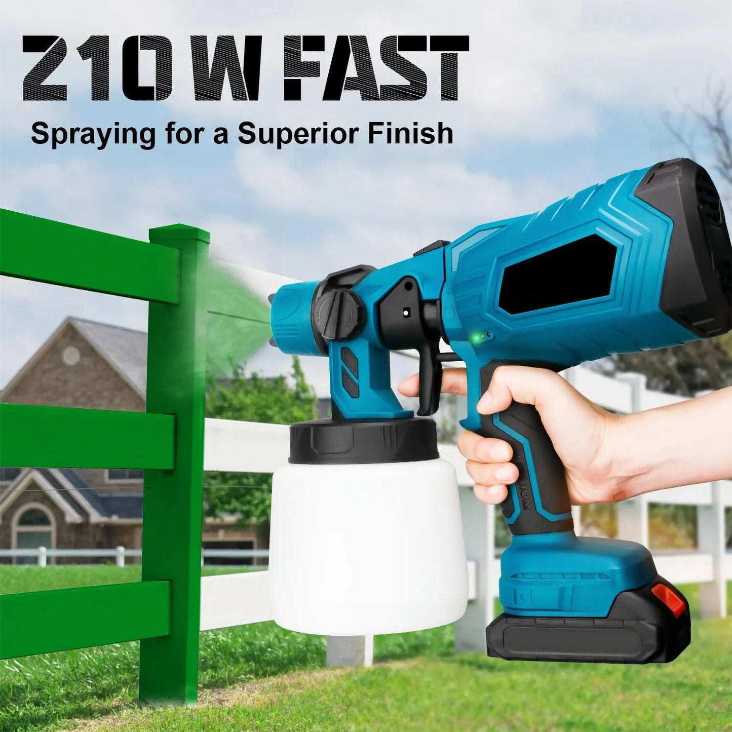 Aku pištolj za farbanje 800w + baterija GRATIS!