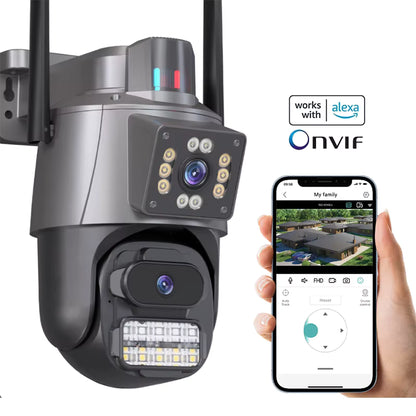 Rotirajuća vanjska PTZ ICSEE kamera sa dvije glave