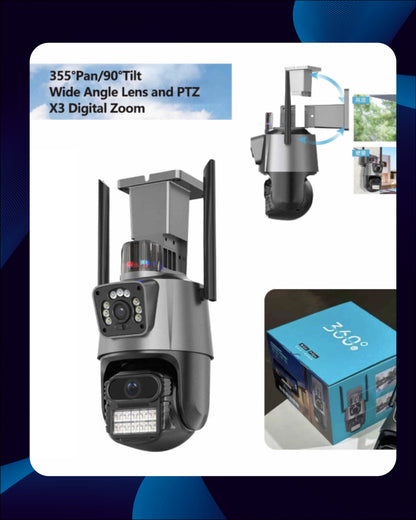 Rotirajuća vanjska PTZ ICSEE kamera sa dvije glave