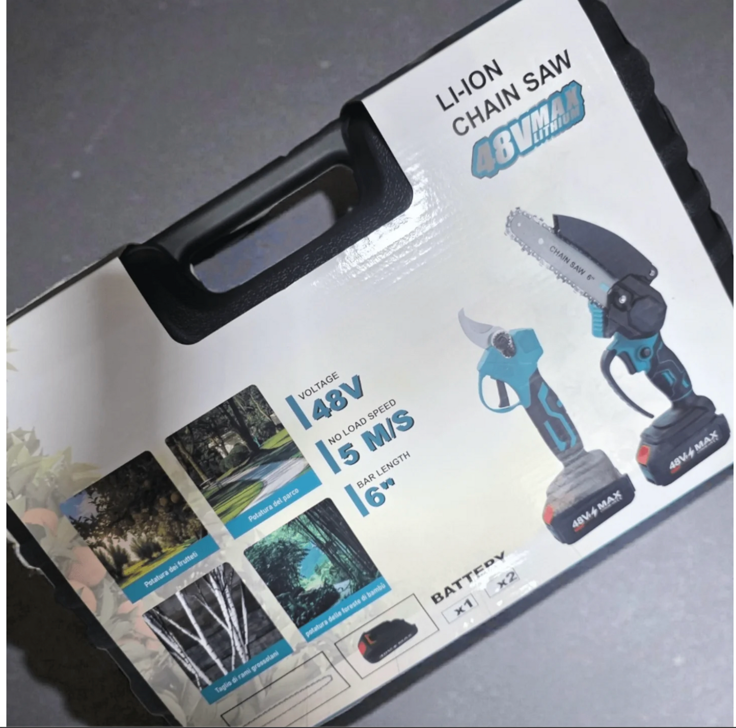 AKU set – motorna pila i makaze 48V Max