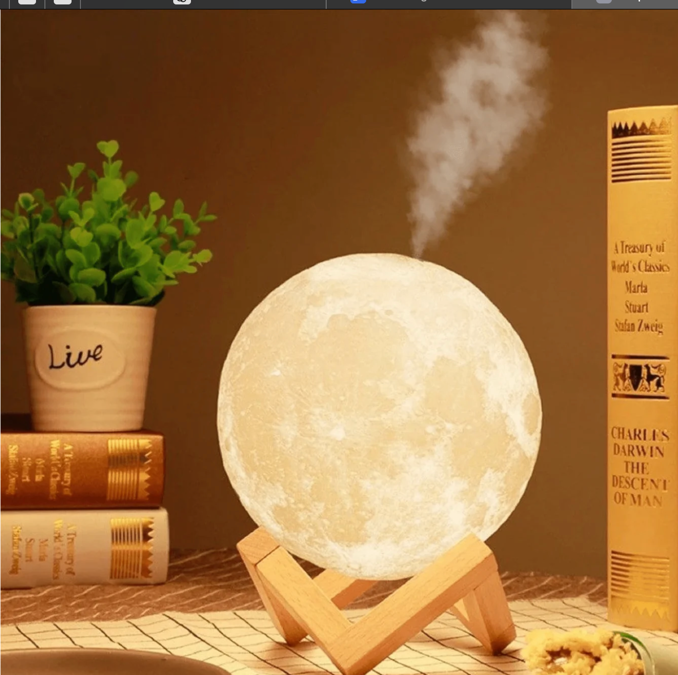 Lampa u obliku mjeseca – ambijentalno svjetlo i ovlaživač zraka