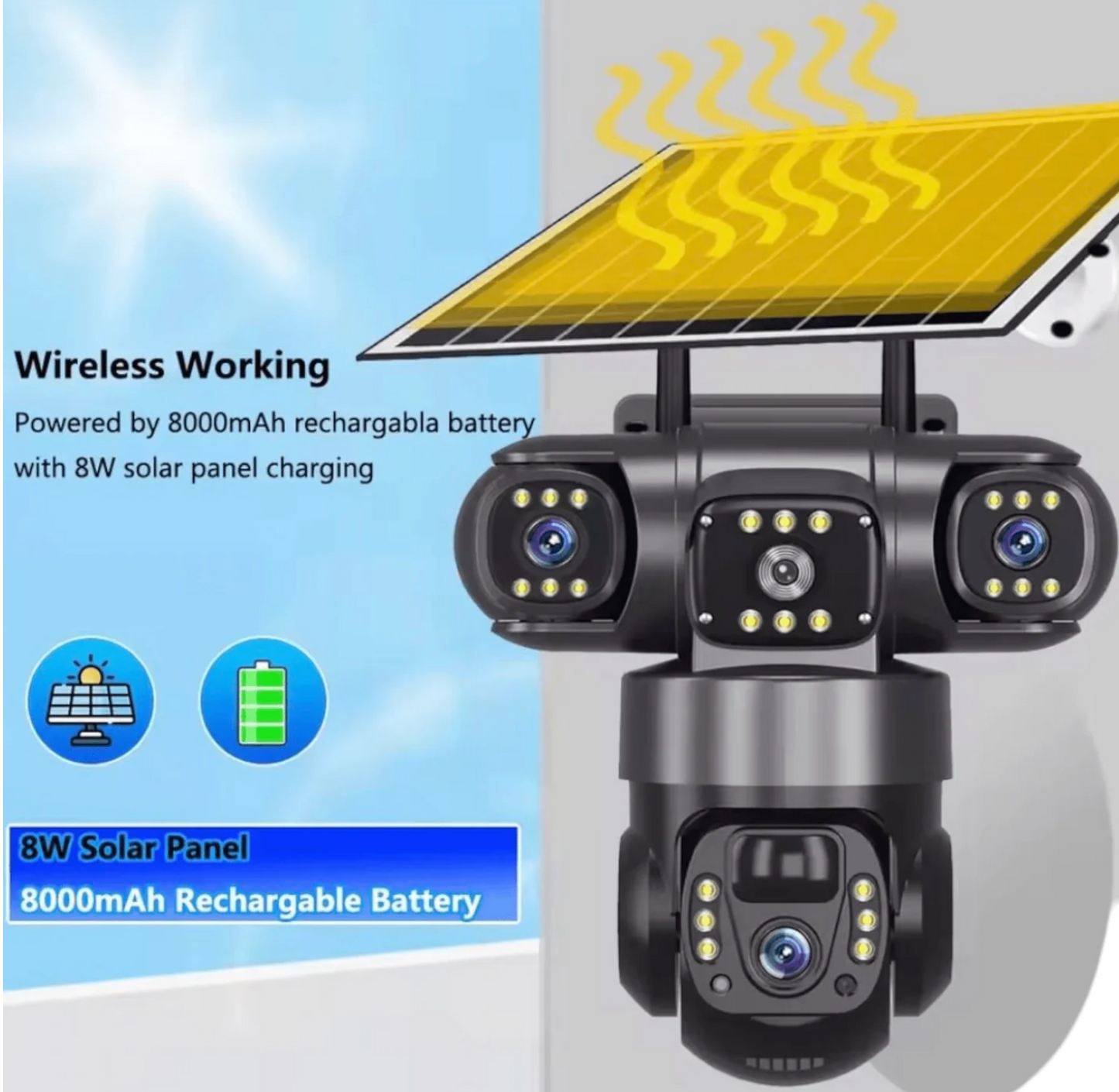 4g pametna solarna kamera V380