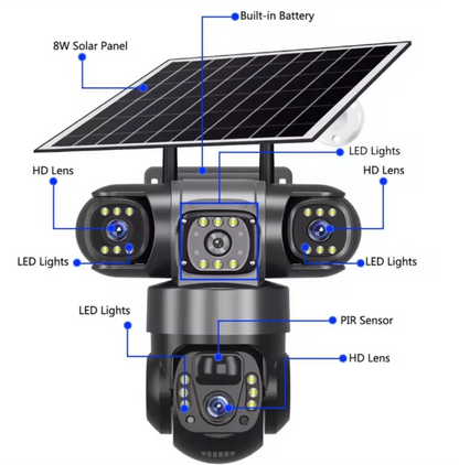 4g pametna solarna kamera V380