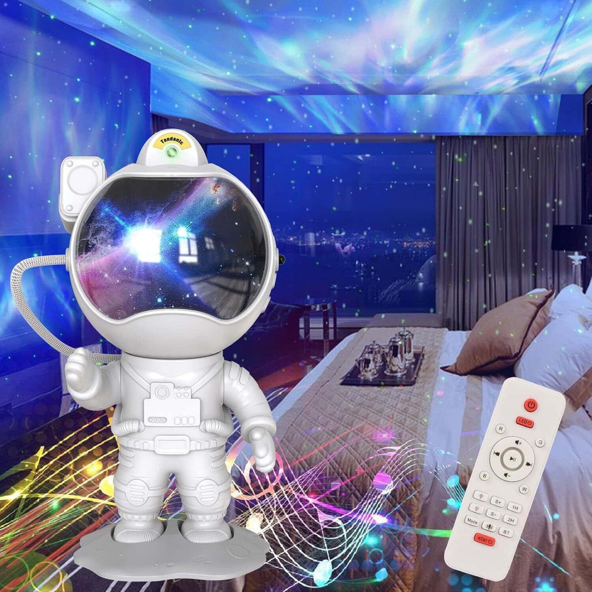 Različite boje projekcije astronaut projektora