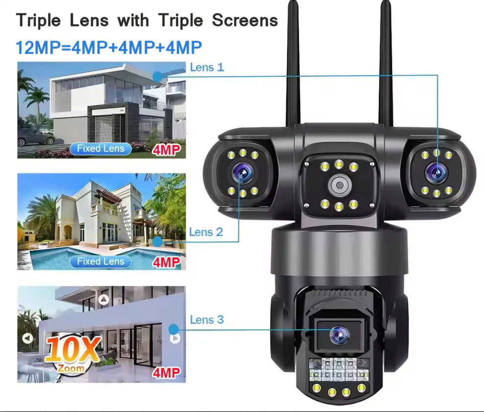 V380 Pro WiFi vanjska Pametna Kamera 12MP