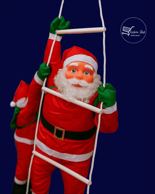 Dekoracija - Djed Mraz na ljestvicama