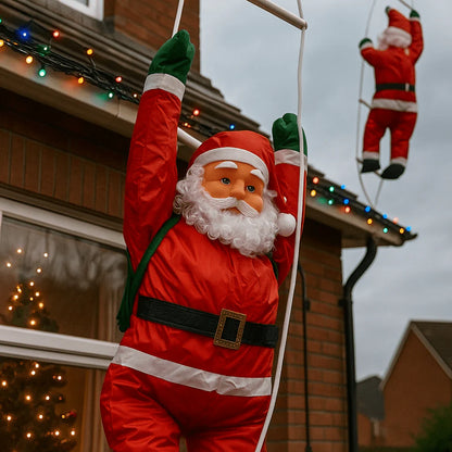 Dekoracija - Djed Mraz na ljestvicama