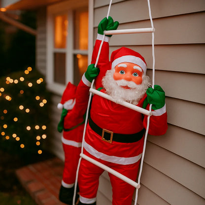 Dekoracija - Djed Mraz na ljestvicama