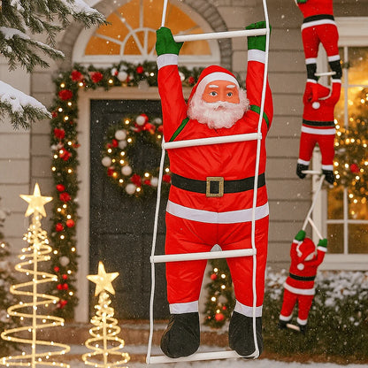 Dekoracija - Djed Mraz na ljestvicama