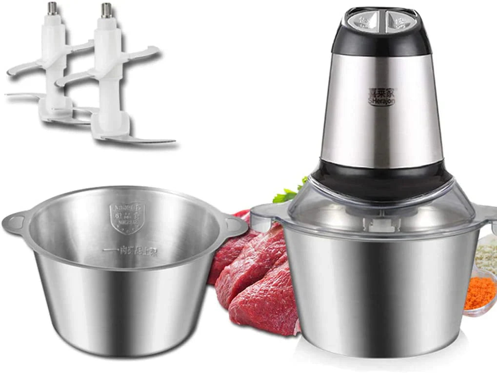 Inox posuda, noževi i blender za meso i povrće 3L