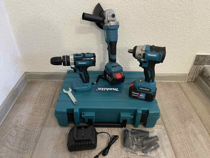 Aku bušilica, aku odvijač i aku brusilica – Set 3 u 1