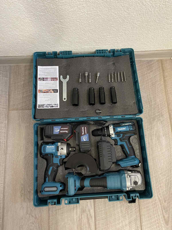 Aku bušilica, aku odvijač i aku brusilica – Set 3 u 1