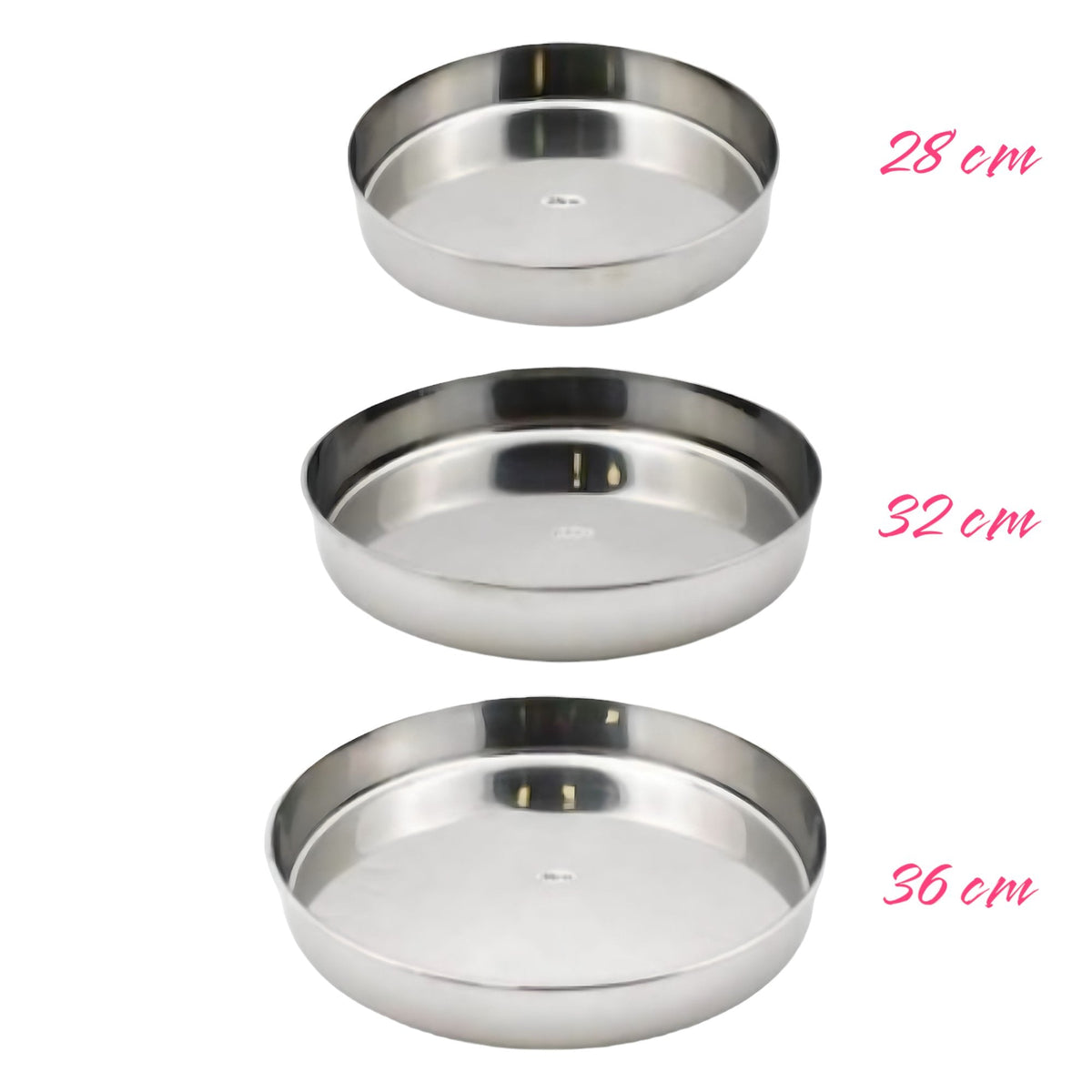 Inox tepsije 28, 32 i 36 cm