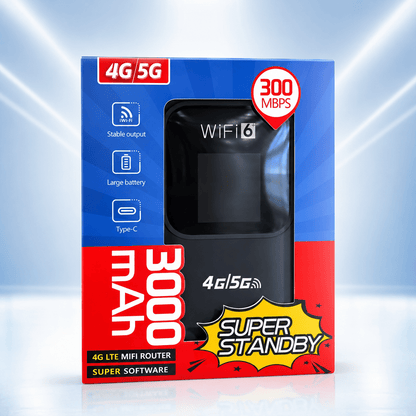 Pakovanje mini WiFi rutera – baterija 3000 mAh, Type-C