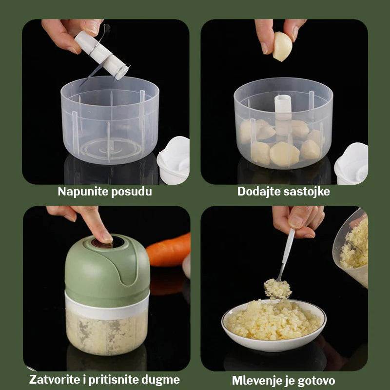 Četiri koraka: napuni posudu, dodaj sastojke, pritisni dugme