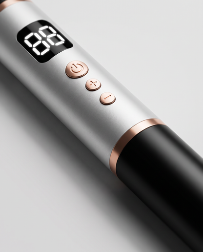 Plasma pen izbliza – LED displej sa nivoom jačine, tipke + i − i fina iglica