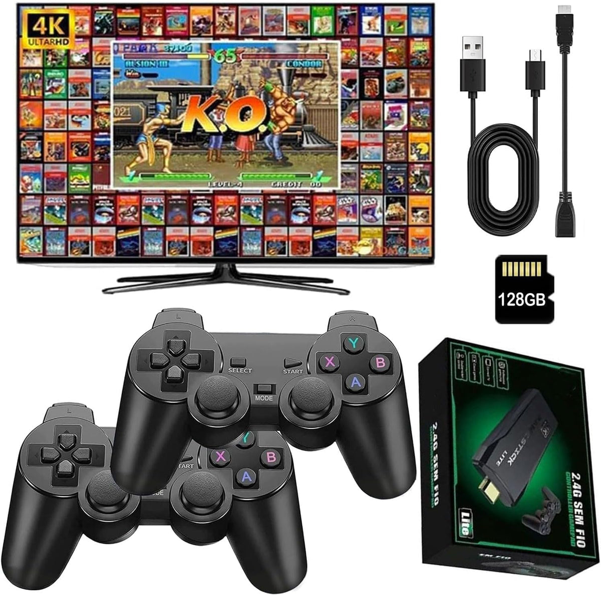Retro konzola sa dva bežična džojstika