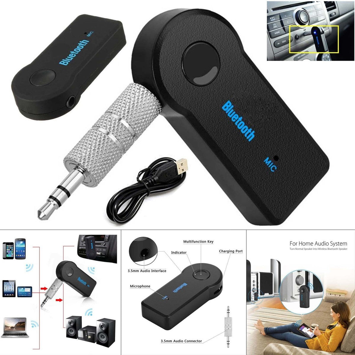 AUX Bluetooth adapter – bežična muzika i pozivi u svakom uređaju