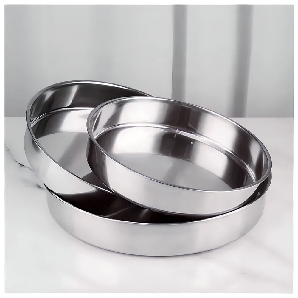Set 3 okrugle inox tepsije