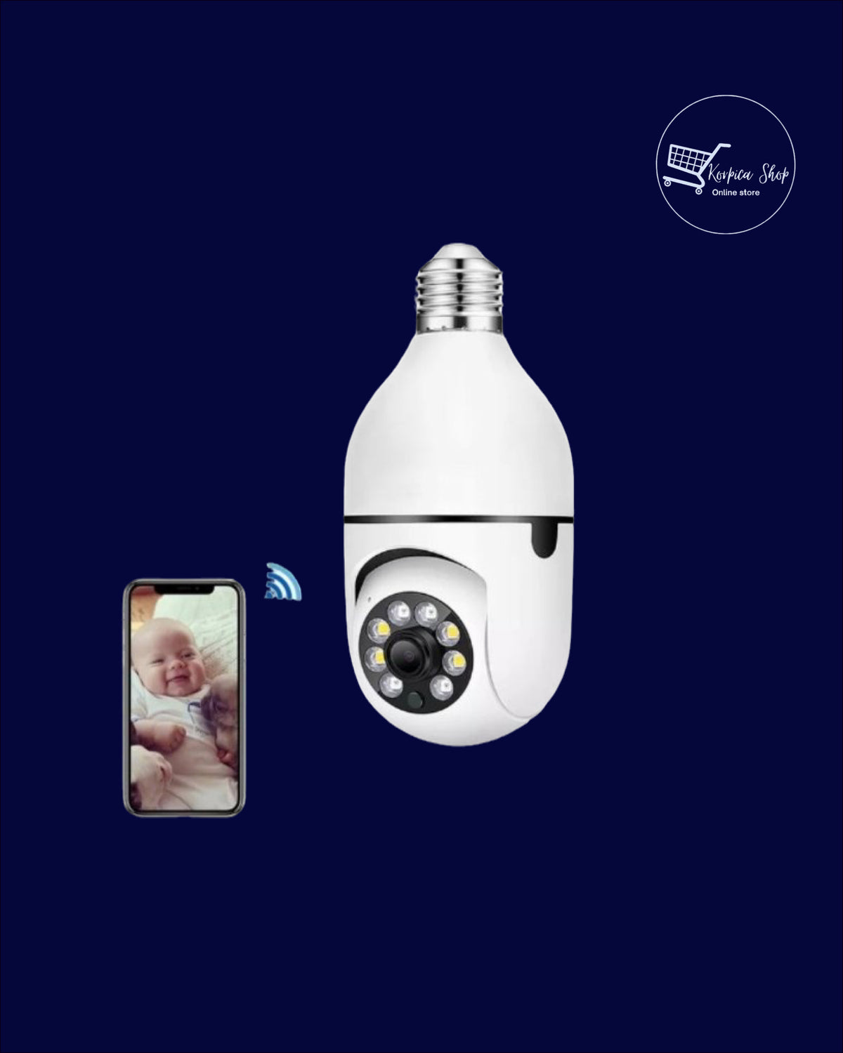 WiFi PTZ sijalica kamera za video nadzor 360 stepeni